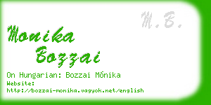monika bozzai business card